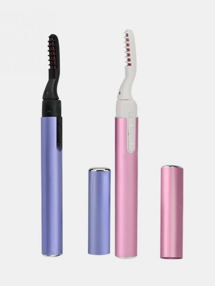Electric Eyelash Curler Heater Eye Lashes Perm Eyelash Curler Portable Curved Brush Makeup Tool