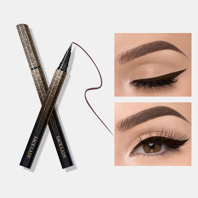 

Liquid Eyeliner Pencil Lasting Waterproof Smudge-Proof Eye Cosmetic Long Liner, Black;brown