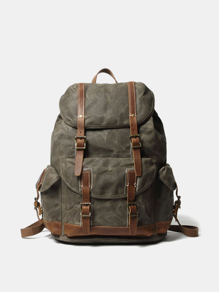 Men Retro Large Capacity Multi-pockets Backpack