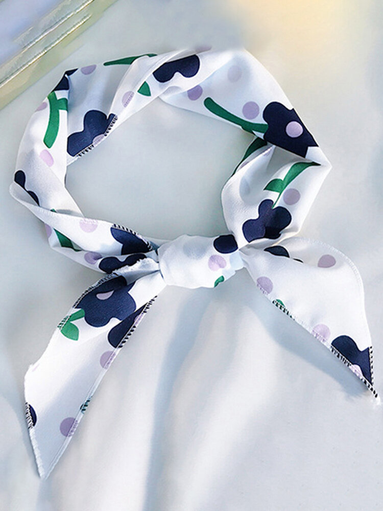 Fashion Printed Silk Scarf Chiffon Triangle Scarf Wild Small Scarf Headscarf