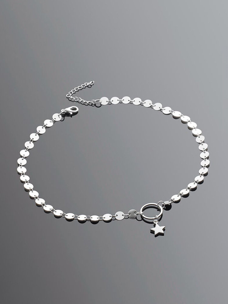 Богемное Кулон ожерелье полое кольцо звезда Шарм цепочка с пайетками ожерелье модные украшения для Женское