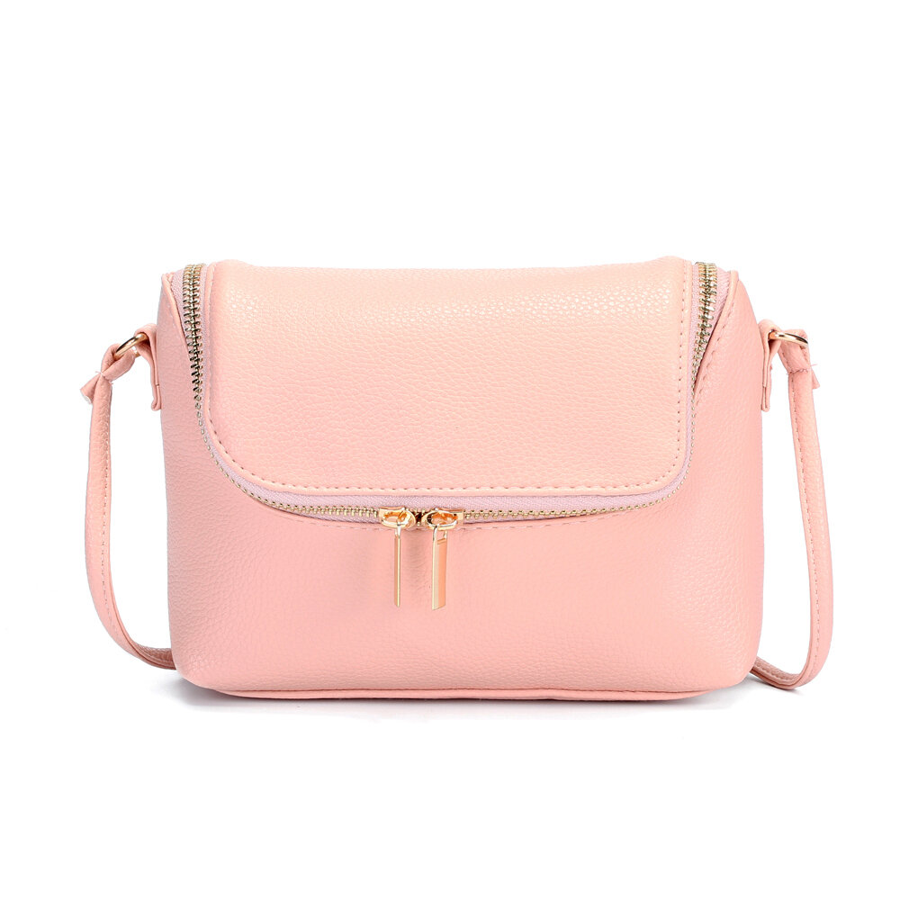 Casual Candy Color PU Leather  5.5inch Phone Bags Crossbody Bag Shoulder Bags For Women