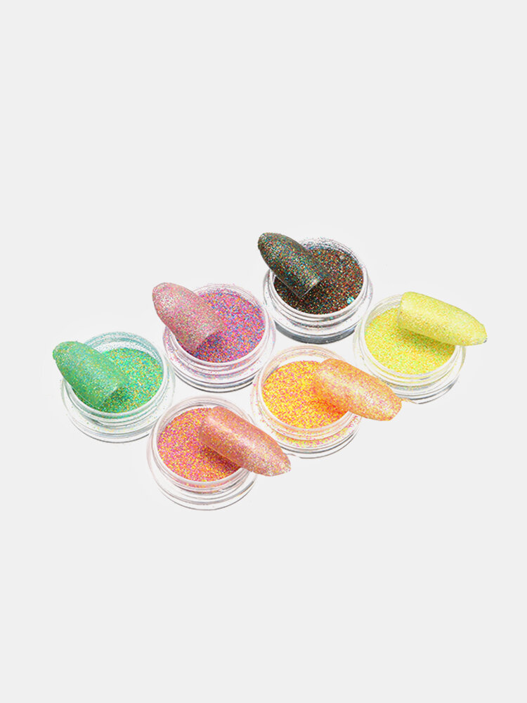 12 Mixed Colors Nail Powder Dust Gradient Color Manicure Nails Lip DIY Decoration