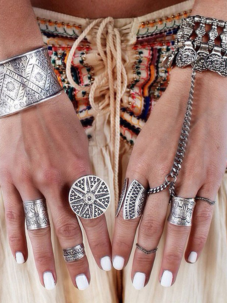 Модное кольцо в стиле ретро, экзотическое резное, Лист, кольцо со слоном, креативное, унисекс, свободно комбинируемое кольцо на палец