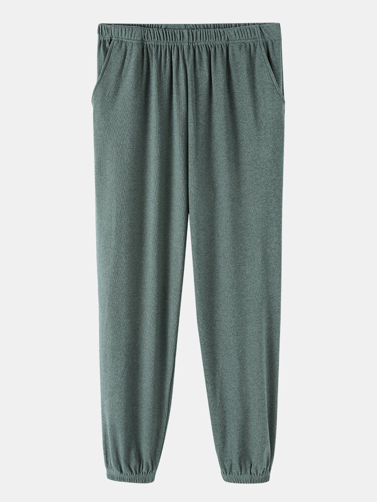

Mens Cotton Home Casual Sports Loose Pajamas Jogger Pants, Green;red;gray;black