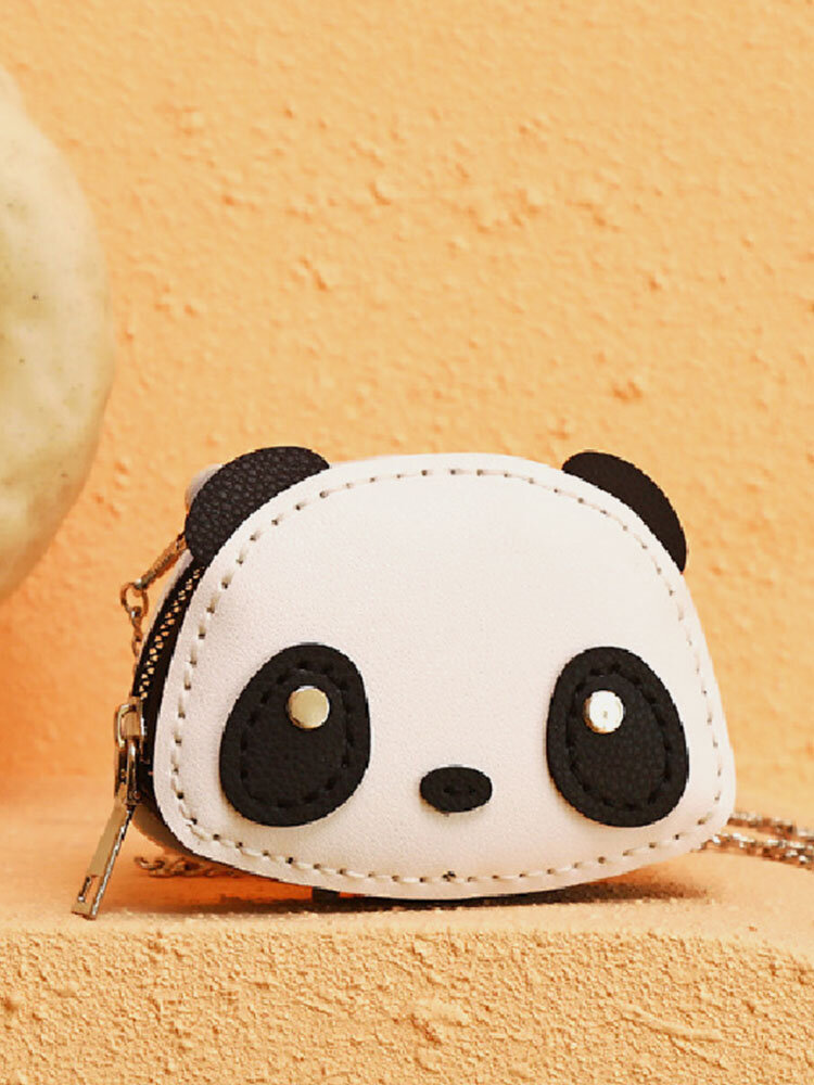 Couro Falso Feminino Bonito Panda Jogos Olímpicos de Inverno Pequim 2022 Mini Crossbody Bolsa