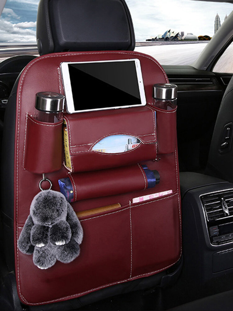 5 Styles Leather Multi-Function Car Storage Bag Car Seat Storage Container Hanging Bag Outdoors Bag Folding Dining Table