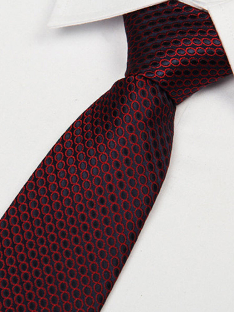Mens Arrow Type Business Jacquard Dot Pattern Silk Ties