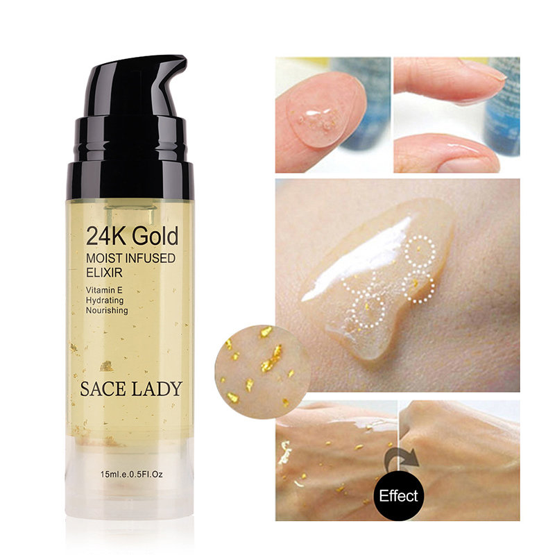 

24K Rose Gold Moisturizing Essence Nourish Face Foundation Primer Hydrating Lips Makeup Cosmetic