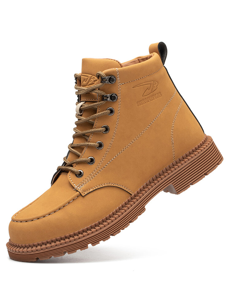 Men Microfiber Leather Non Slip Outdoor Casual Martin Boots