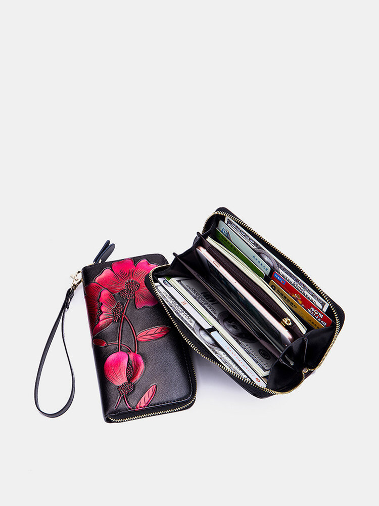 Brenice RFID أكياس براثن زهرة بوهينيا 8 سحاب بطاقة حامل محفظة نقود