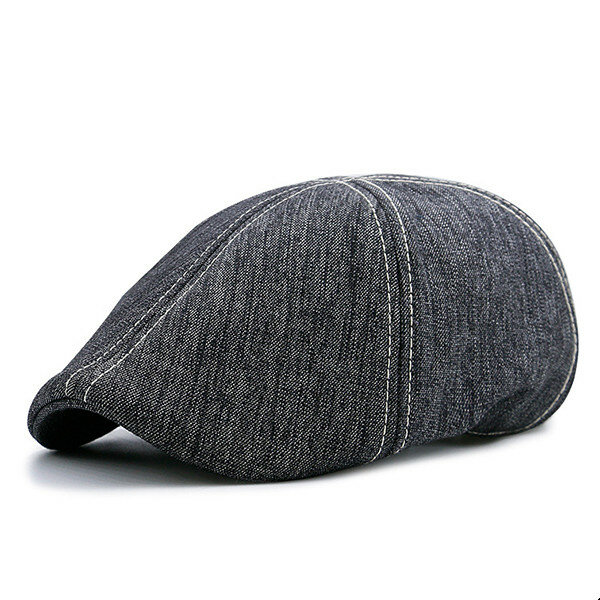

Mens Winter Grey Cotton Retro Beret Cap Forward Hat Newsboy Cap Peaked Gorras Adjustable Hat