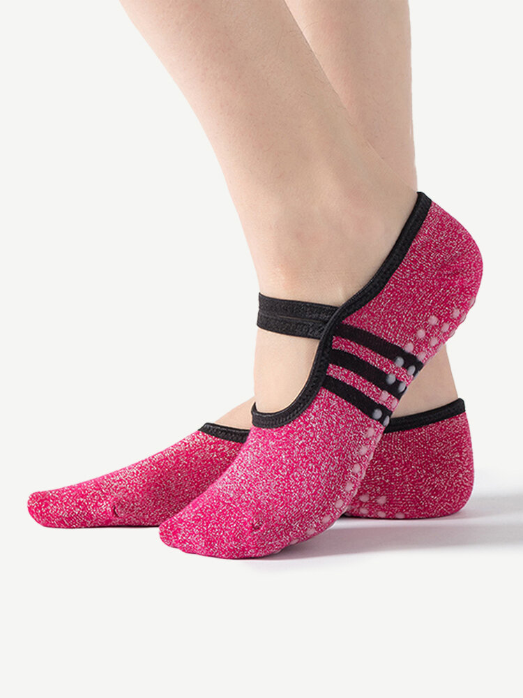 Women Yoga Anti-slip Ankle Grip Dots Pilates Fitness Gym Socks