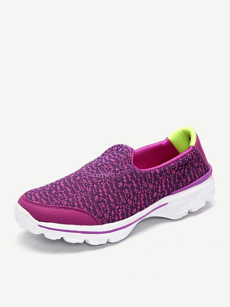 Colorful Breathable Soft Sole Sport Jogging Light Flat Shoes