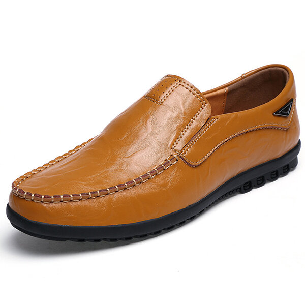 Men Pure Color British Style Outdoor Business Casual Driving Loafers