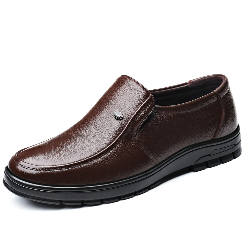 Men Classic Comfort Soft Slip On Business Formal Casual Leather Shoes