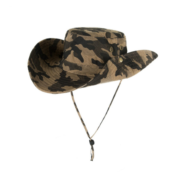 

Men Wide Brim Camouflage Bucket Hats Outdoor Jungle Fisherman Foldable Sun Cap, #01;#04;#05;#06