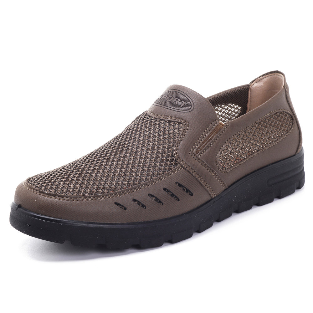 Large Size Men Old Peking Style Mesh Fabric Casual Shoes