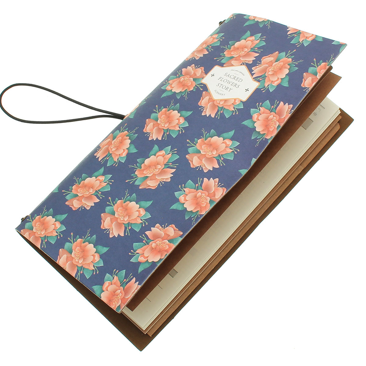 Vintage Countryside Floral Pattern Buckle Notebook Journal Diary School Office Supplies