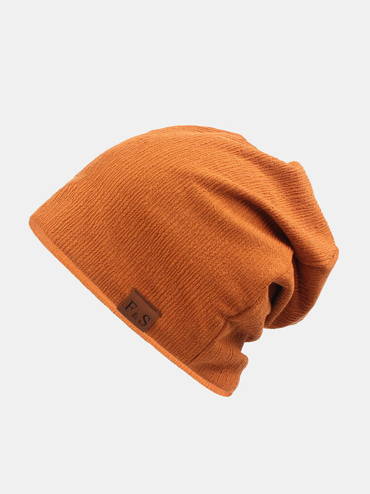 Unisex Thickened Winter Keep Warm Wool Cap Brimless Solid Color Knit Hat Beanie Hat