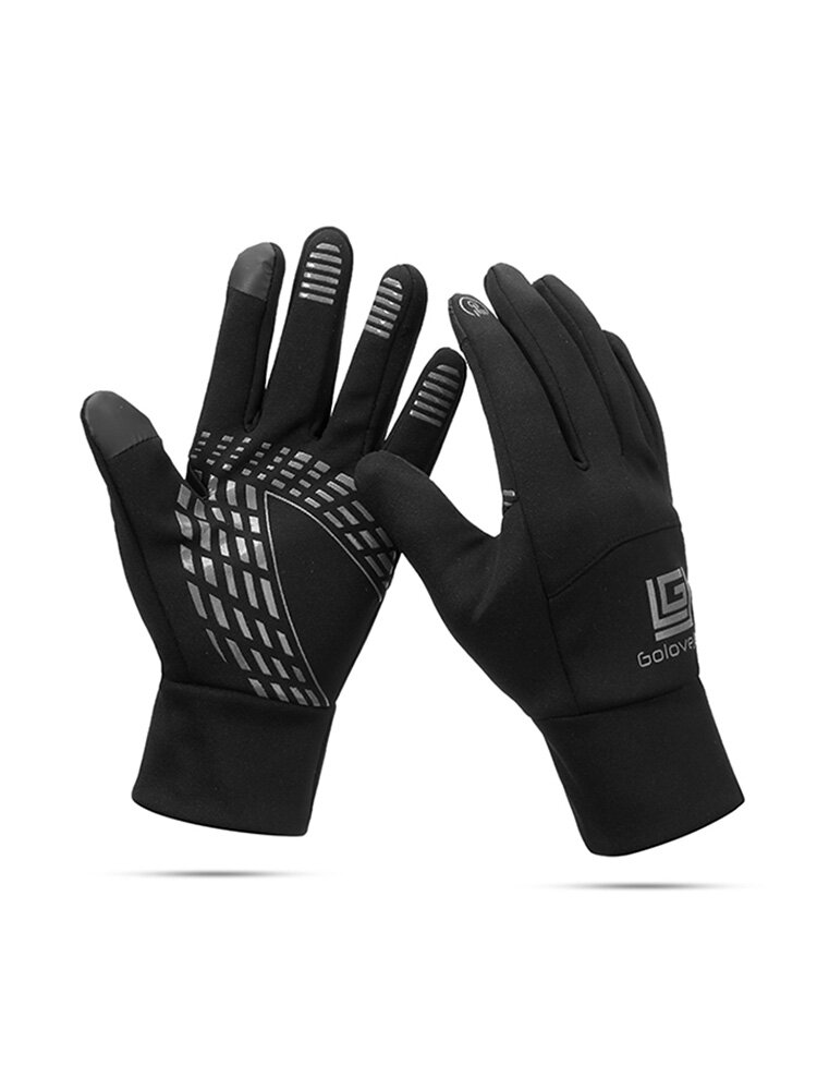 Men Women Warm Waterproof Windproof Touch Screen Ski Cycling Gloves Full Finger Outdoor Fleece Glove