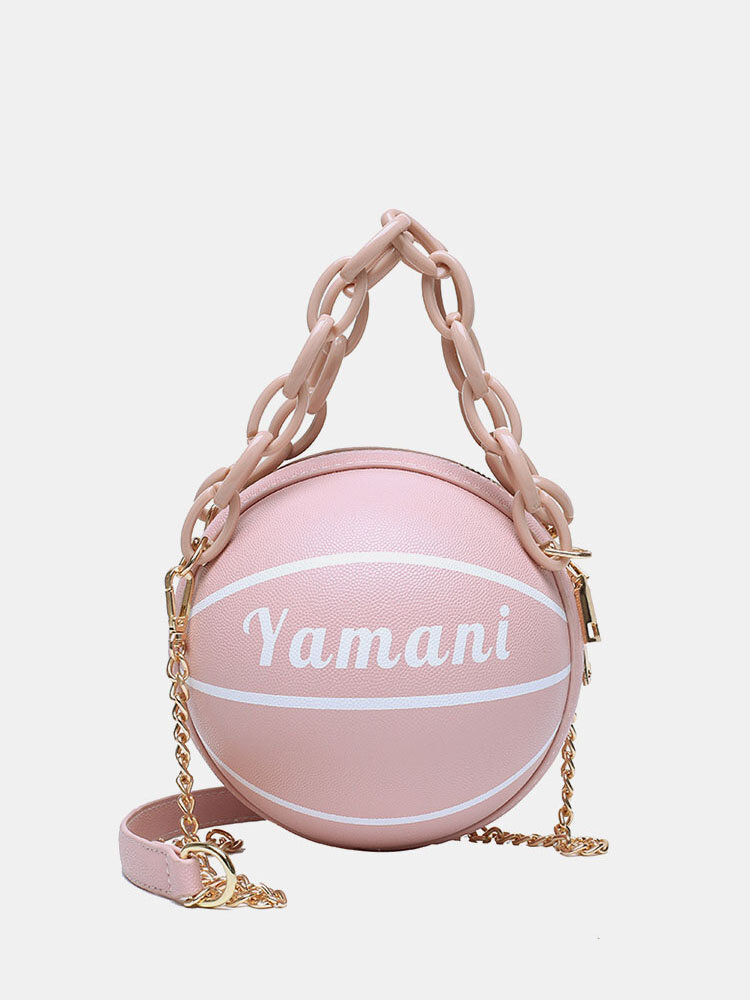 Women Basketball Football Chains Handbag Crossbody Bag Shoulder Bag