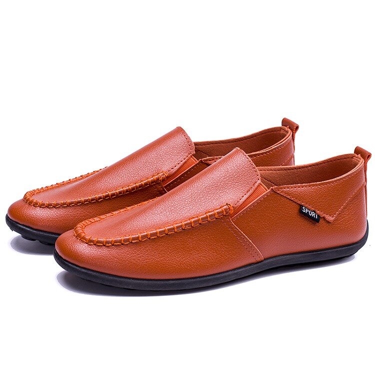 Men Low Top Pure Color Comfy Soft Sole Slip On Casual Loafers