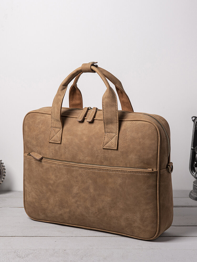 Vintage Multifunction Large Capacity Business 15.6 Inch Laptop Bags Briefcases Shoulder Bag Handbag