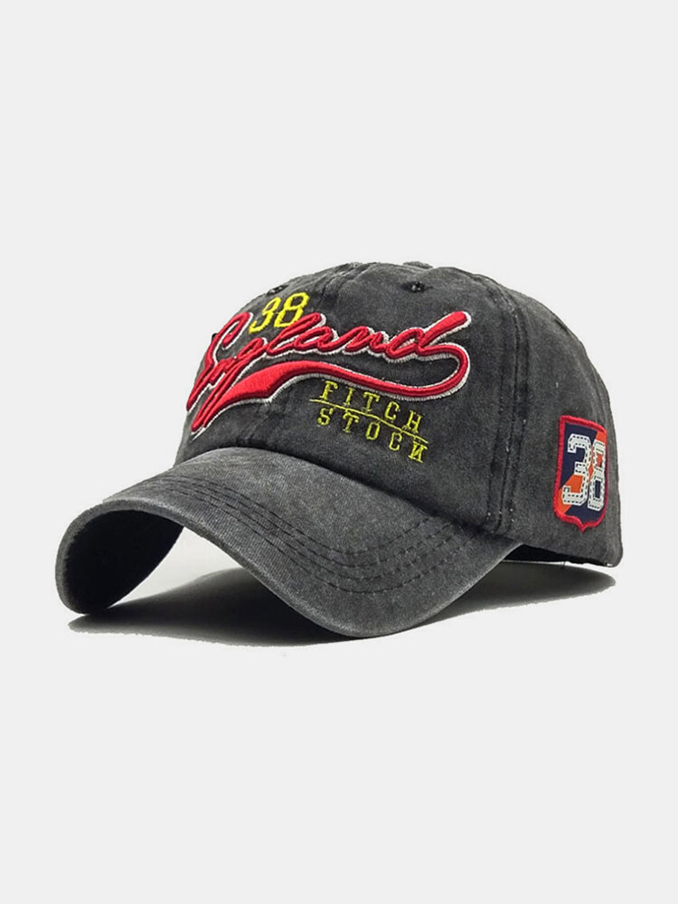 Men Embroidery Letter Pattern Baseball Cap Outdoor Sunshade Adjustable Hat