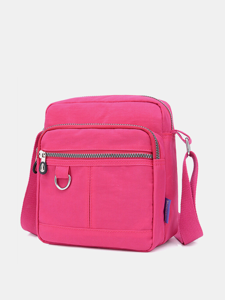 

Women Waterproof Bag Card Slot Nylon Crossbody Bag, Darkblue;black;khaki;beige;pink;sea blue;purple