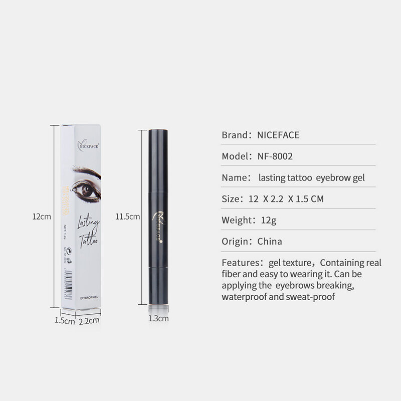 4D Eyebrow Dye Cream Eyebrow Increment Waterproof Sweat-Proof  Long-Lasting Natural Fiber Pen