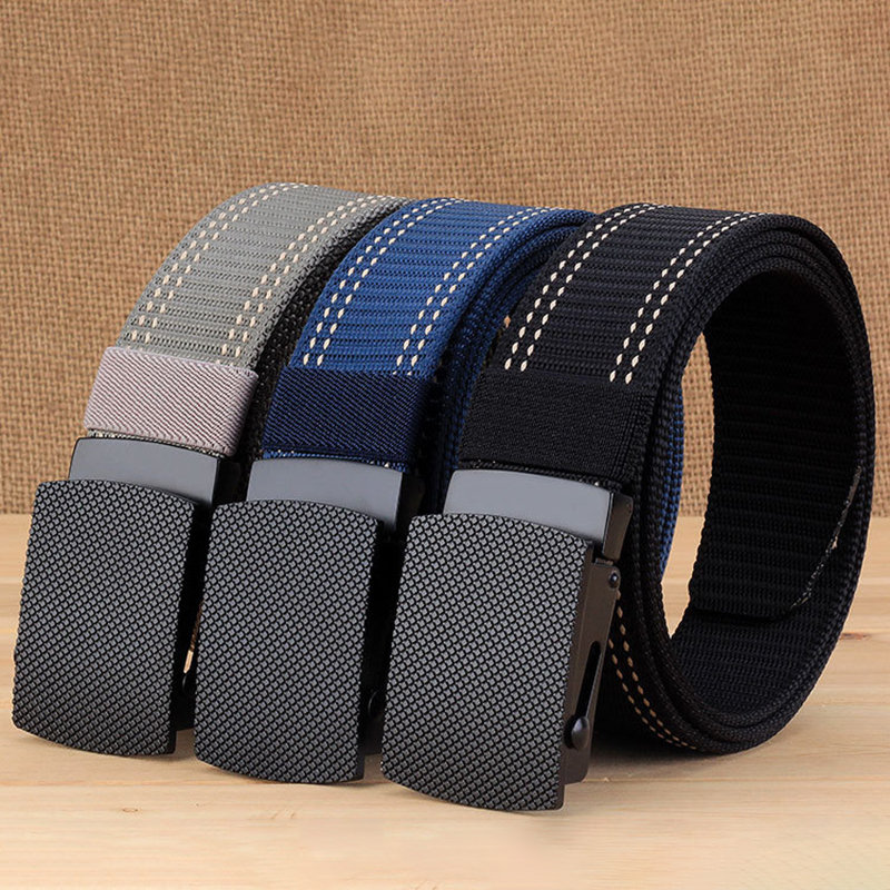 

Mens Long Weave Canvas Web Elasticity Belt Outdoor Slider Buckle Durable Adjustable Plate Belt, Khaki;black;green;coffee;grey