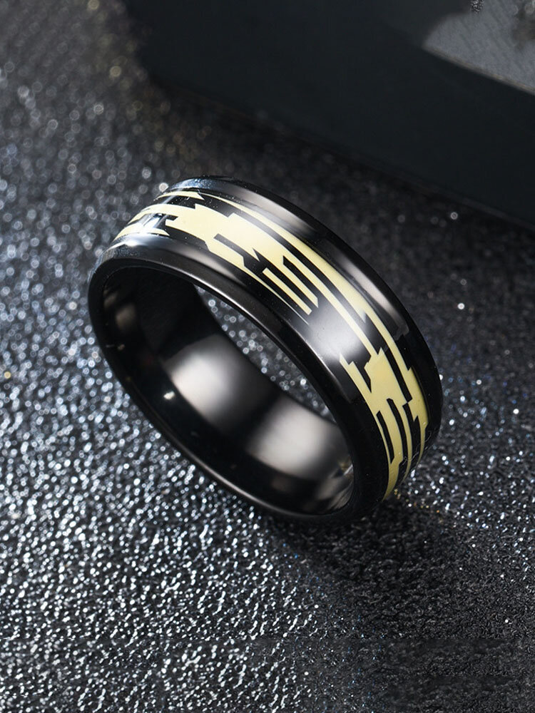 1 Pcs 8mm Fashion Acier Inoxydable Colorful Gradient Shell Ring