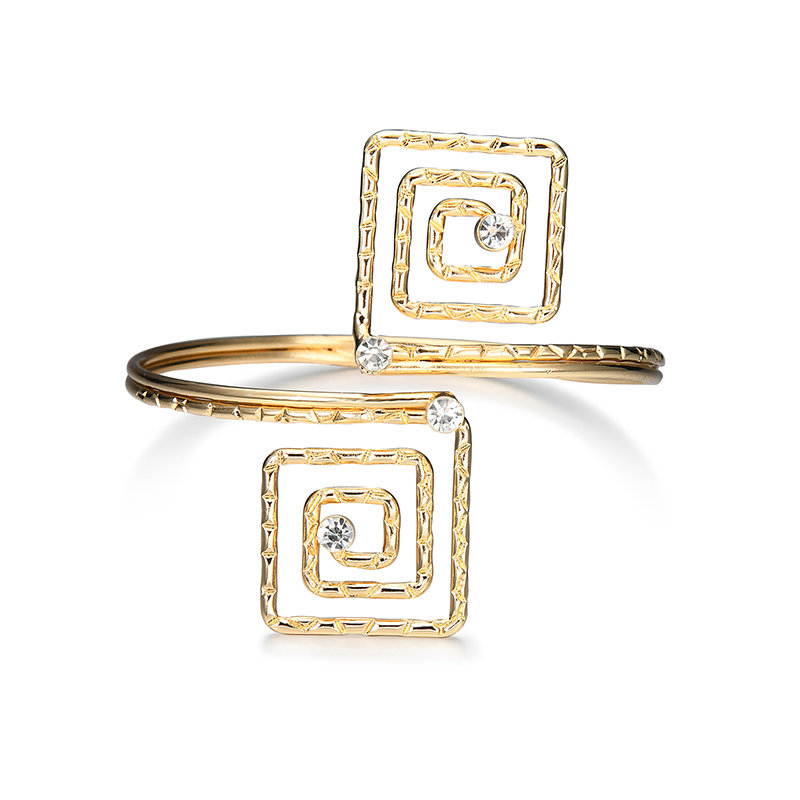 Bracelet de luxe pour femmes Bracelet en forme de bracelet en spirale carré