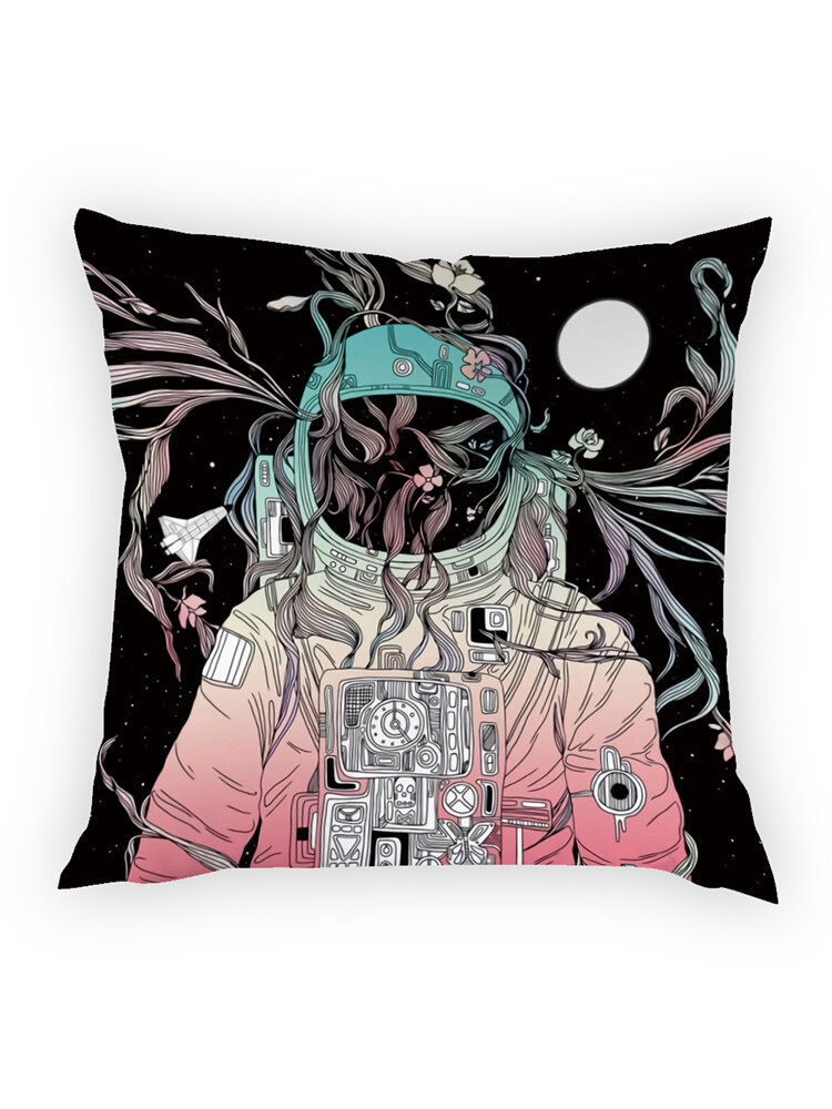 

1Pc NASA Astronaut Dream Pillowcase Space Chair Cushion Cover Home Fabric Pillowcase Car Pillowcase