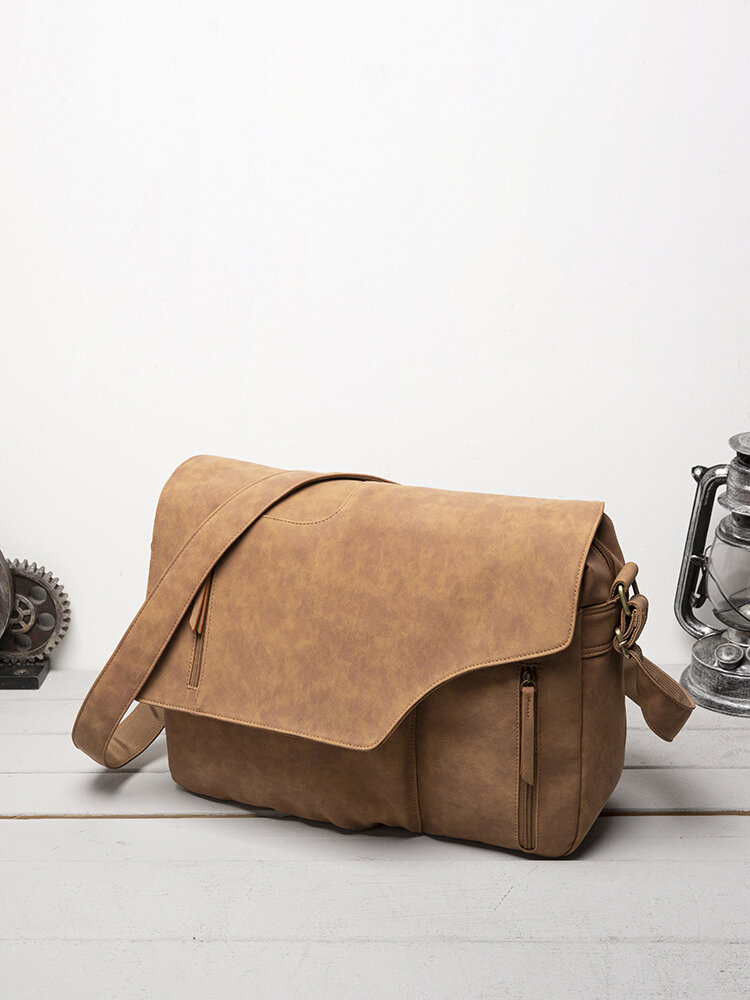 Multifunction Vintage Multi-Pockets Versatile Casual Crossbody Bag Shoulder Bag