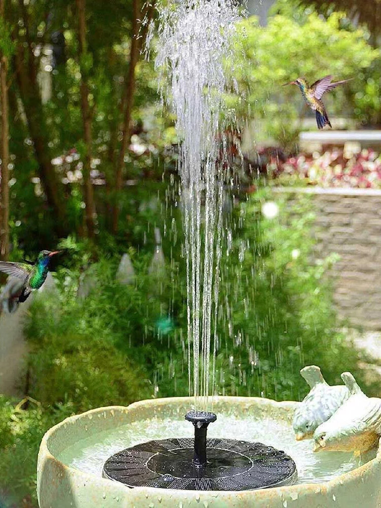 eau solaire fonctionnalités pour baignoire oiseaux fontaine Tekhome nouvelle eau solaire fontaine 