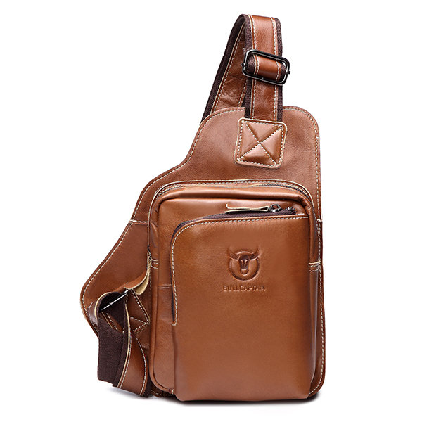BULL CAPTAIN Messenger Bag Men's Shoulder Bags Genuine Leather Crossbody Bag 