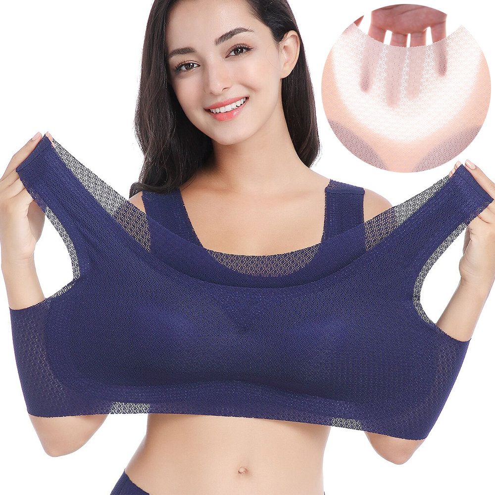 7XL Plus Size Seamless Breathable Yoga Sports Shockproof T-shirt Bras