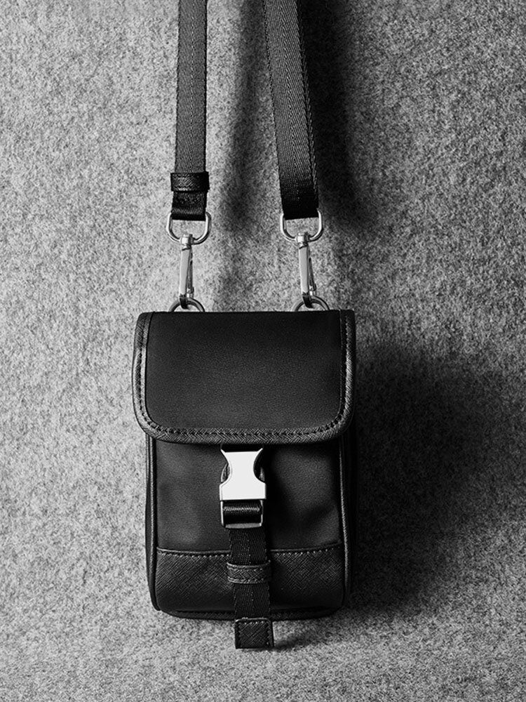 Men Oxford Fashion Waterproof Lightweight Solid Color Mini Crossbody Bag