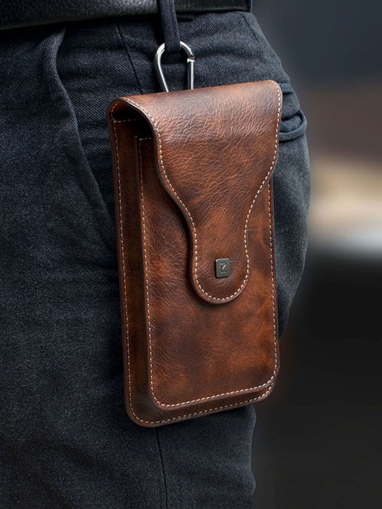 Men EDC Retro 6.3 Inch Phone Case Waist Belt Bag