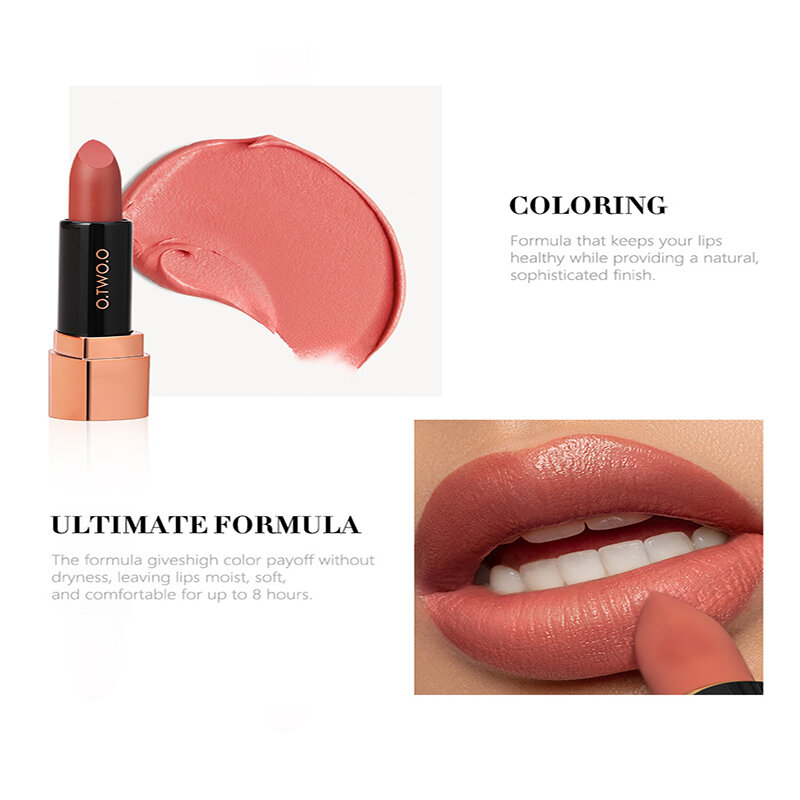 3 Colors Matte Lipstick Set Nude Moisturizer Smooth Lasting Waterproof Lip Stick Makeup Gift Set