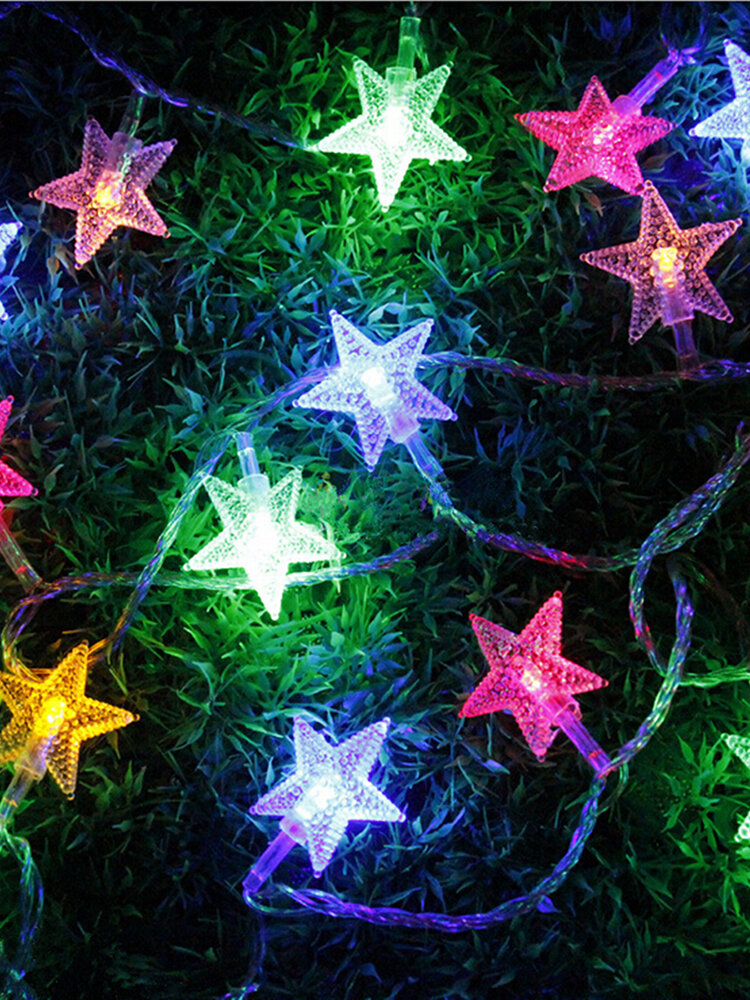 La decorazione domestica multicolore della festa nuziale della luce di Fairy di 5M 28 LED Pentagram 220V