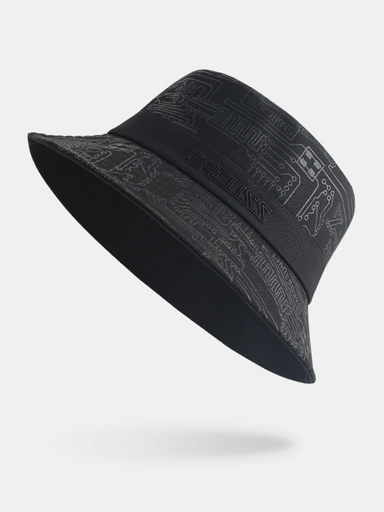 Unisex Cotton Wide Brim Creative Fashion  Couple Hat Bucket Hat