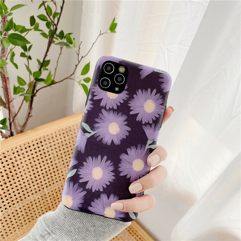 Purple Daisy Phone Case Flower Phone Case for iPhone