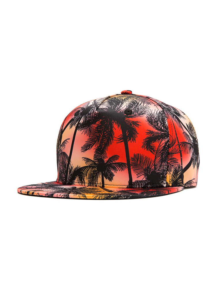 Woman Men Tropical Wind Coconut Flat Hat Leaf Hip Hop hat Baseball Cap