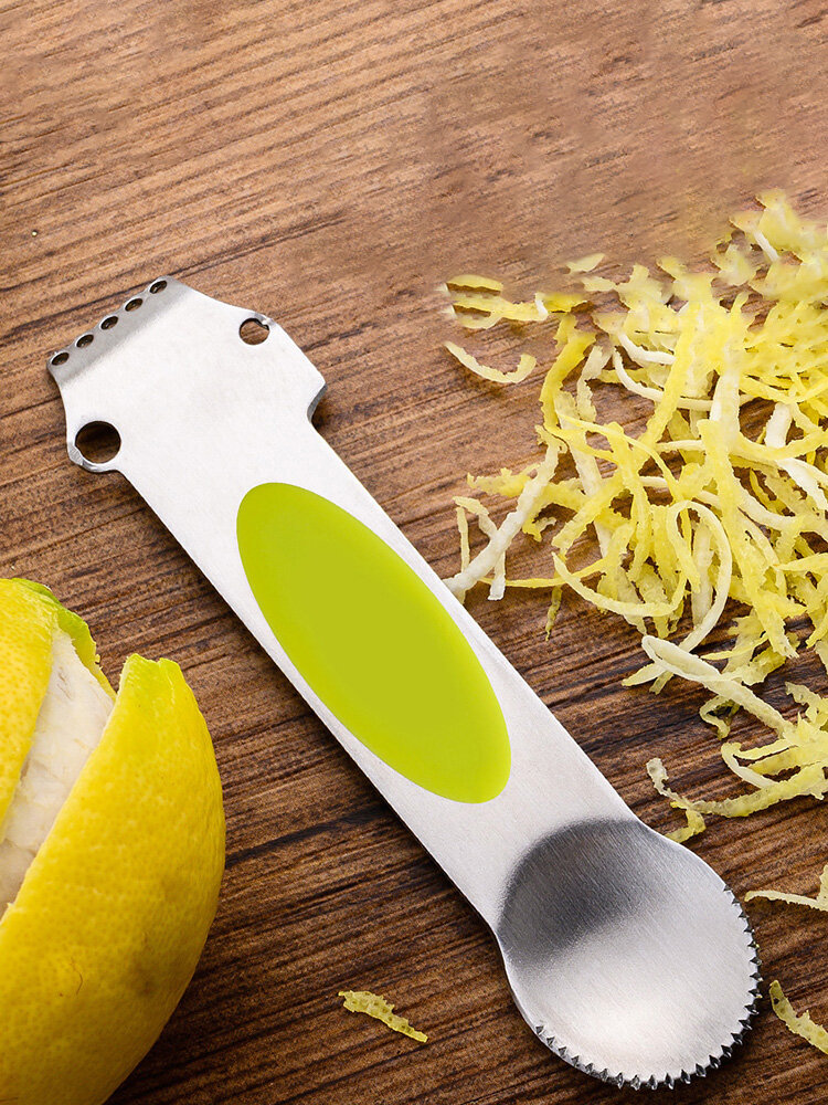 Multifunctional Stainless Steel Lemon Zester Grater Citrus Fruits Kitchen Peeler Tool Oranges Slicer