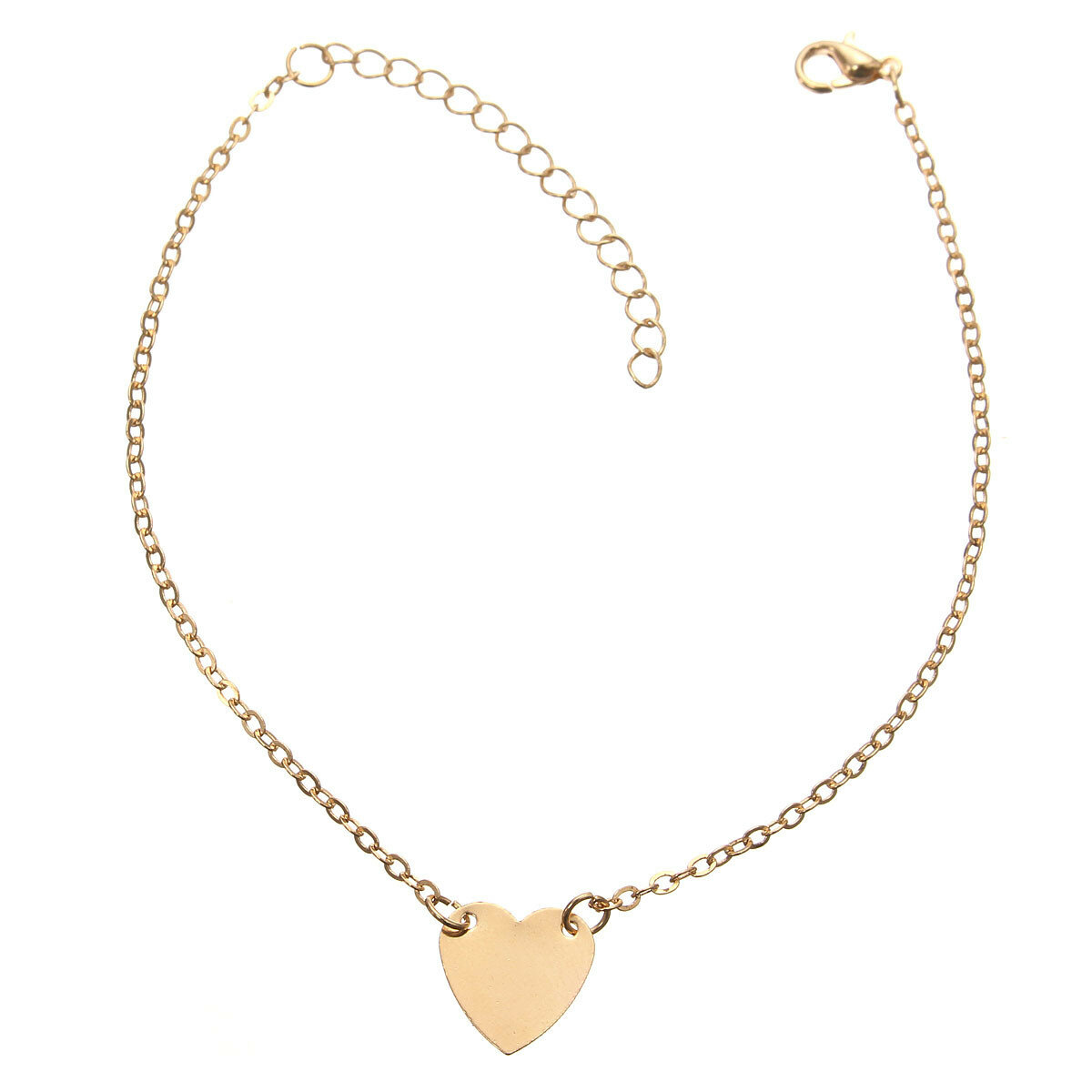 Sweet Love Heart Adjustable Chain Anklets