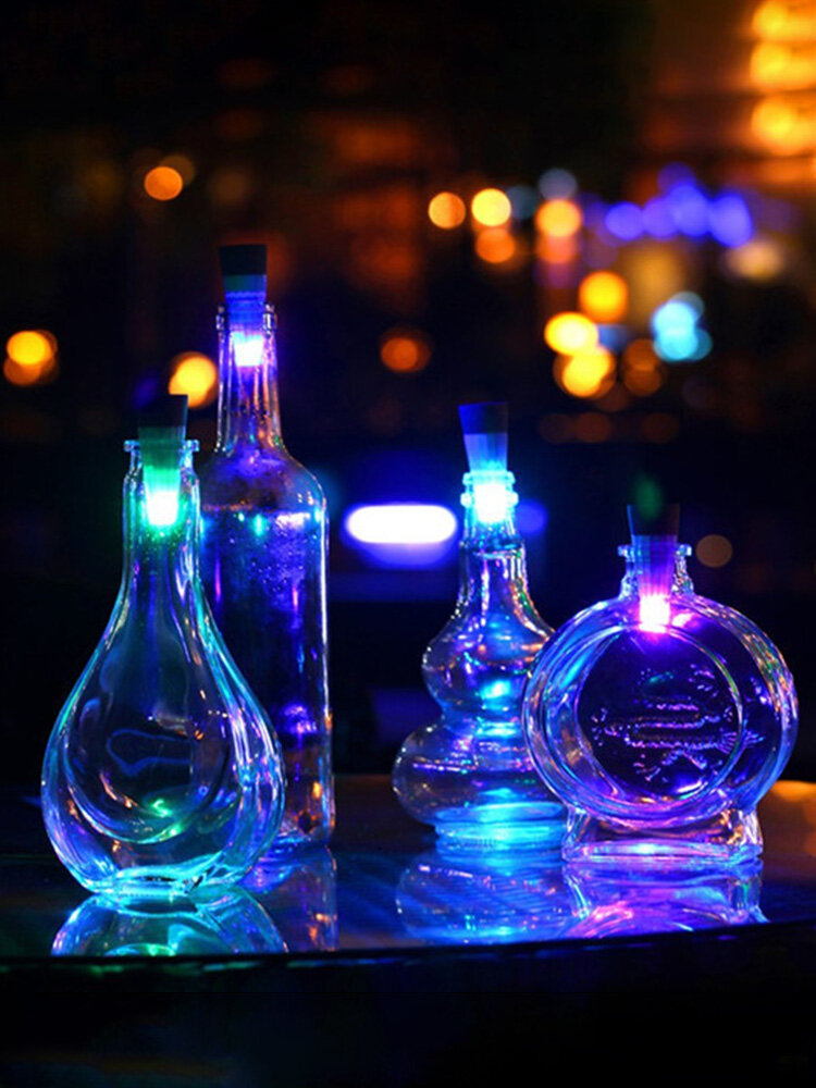 زجاجة النبيذ ضوء LED غطاء زجاجة مضيئة قابلة لإعادة الشحن كورك ضوء جو رومانسي مبتكر