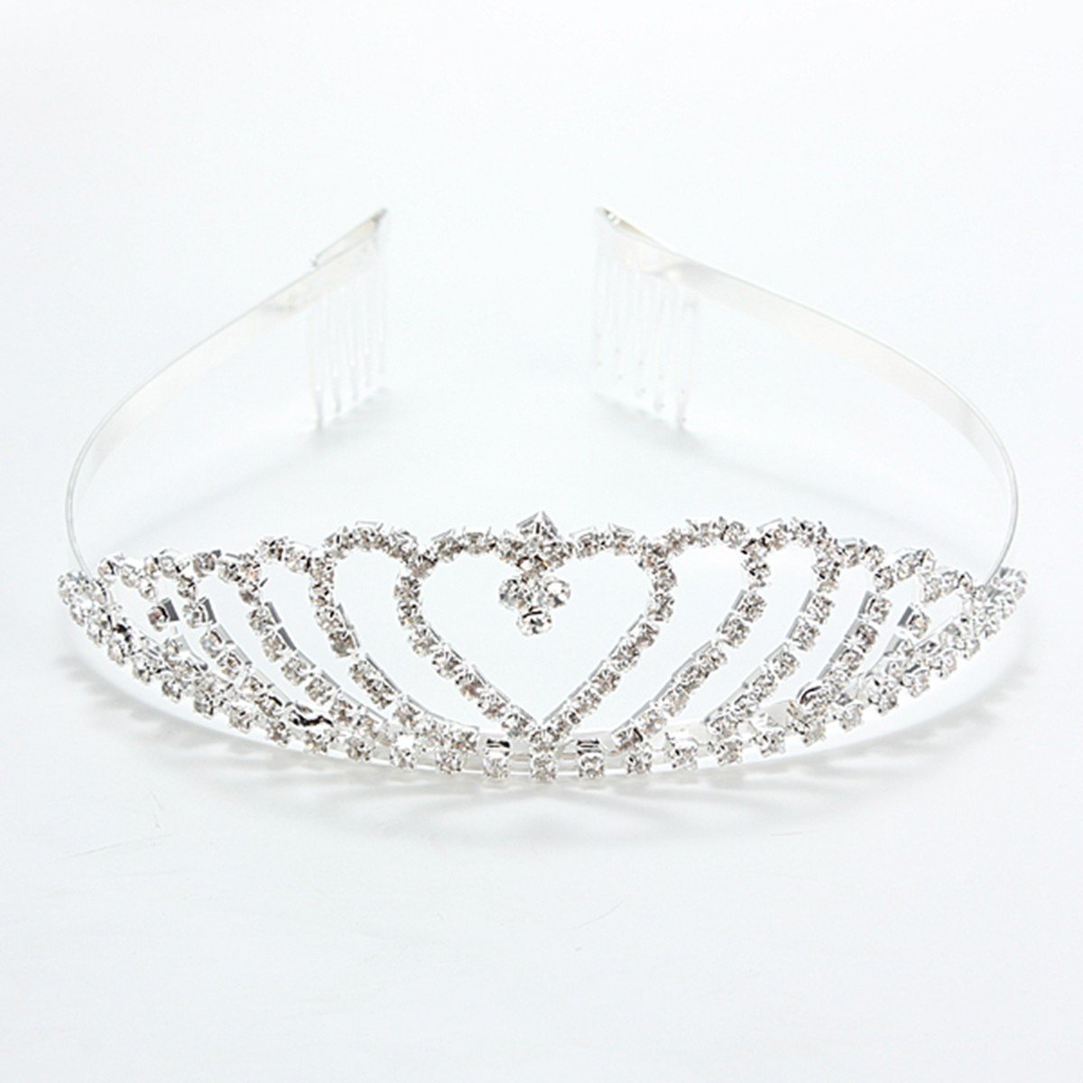 Elegante Boda Tiara nupcial Rhinestone Crystal Crown Pageant Prom Cabello Diadema